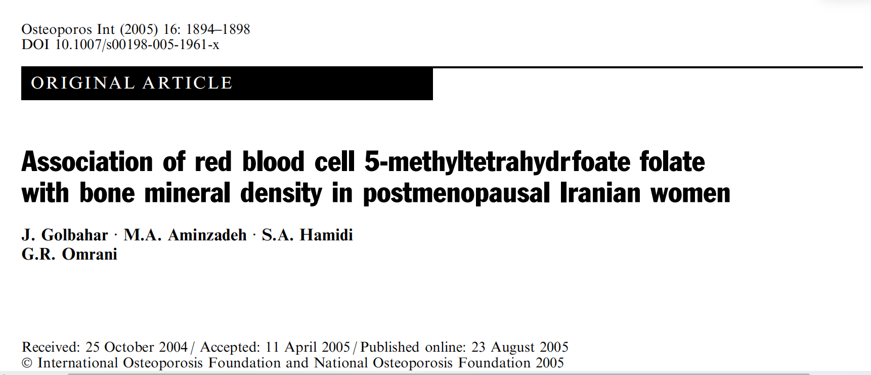 Napa Dokter Sampeyan Bakal Takon Babagan Jenis Folat Iki Sawise Diagnosis Osteoporosis?